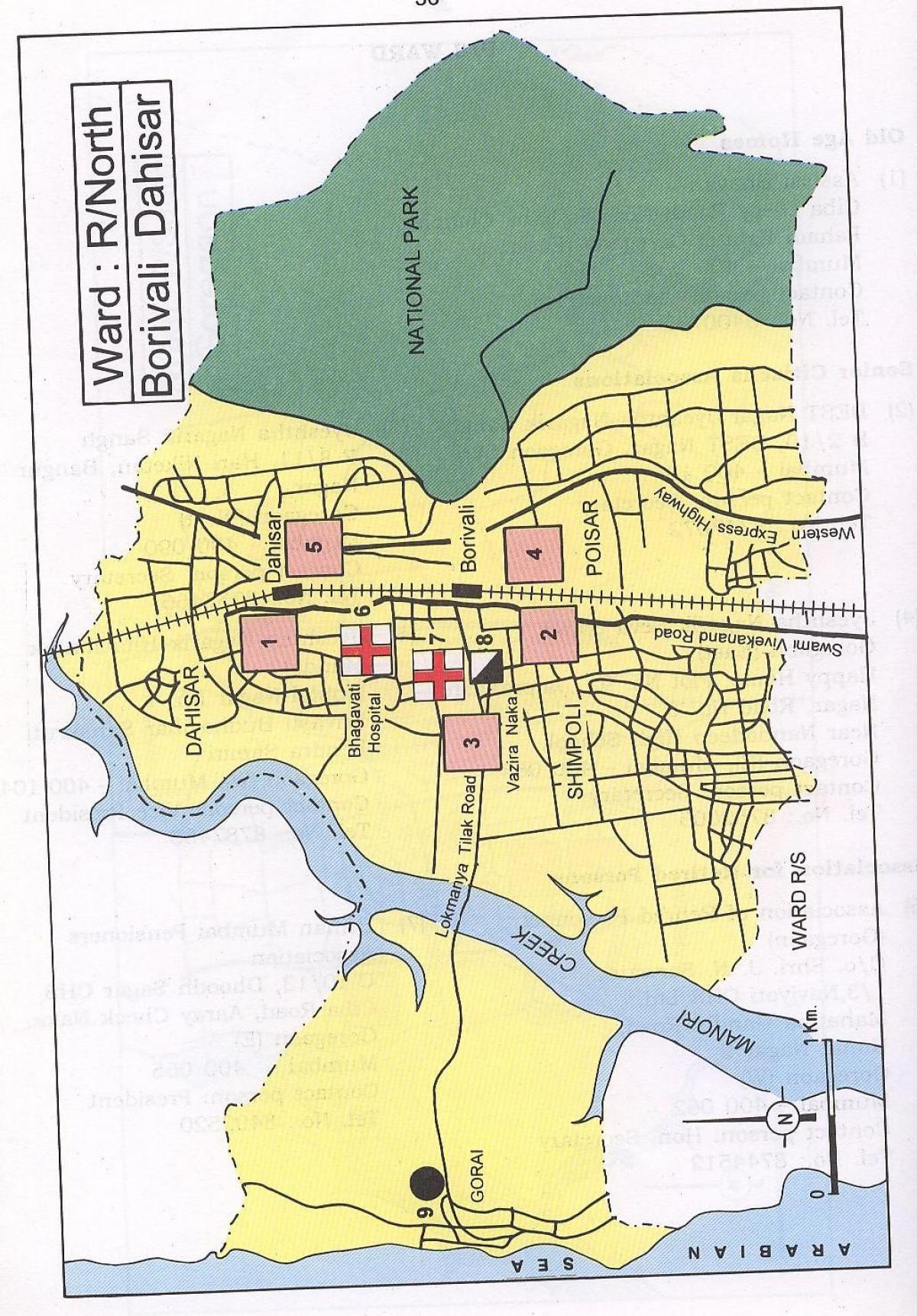 kort over Dahisar Mumbai