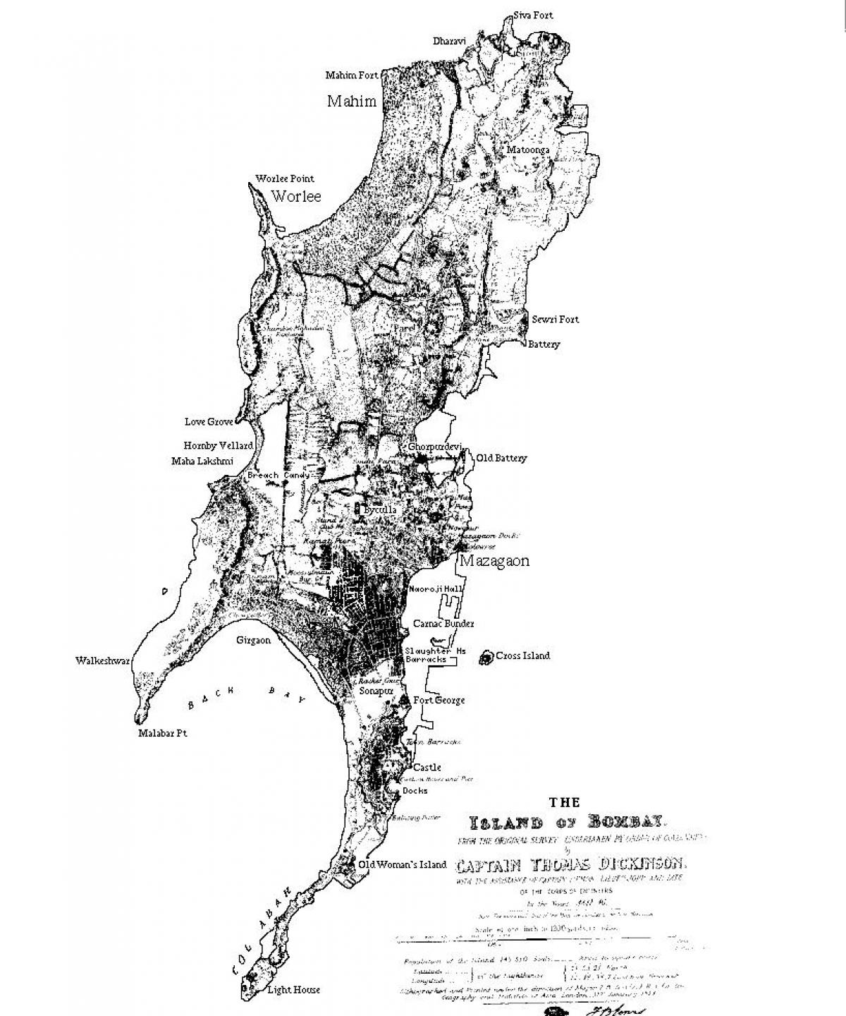 kort over Mumbai ø