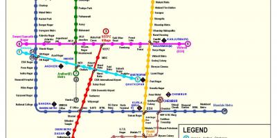 Metro rute kort Mumbai