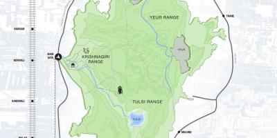 Kort over sanjay gandhi national park