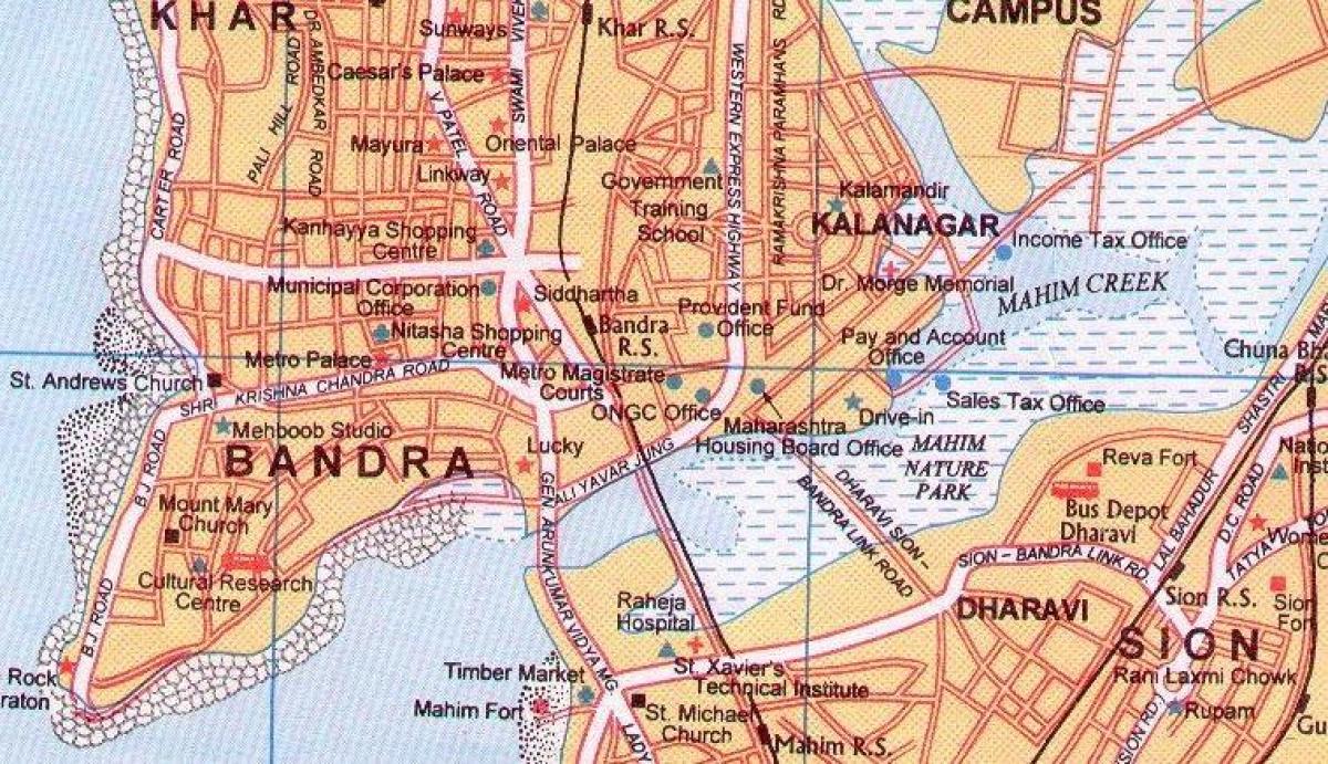 kort over bandra Mumbai