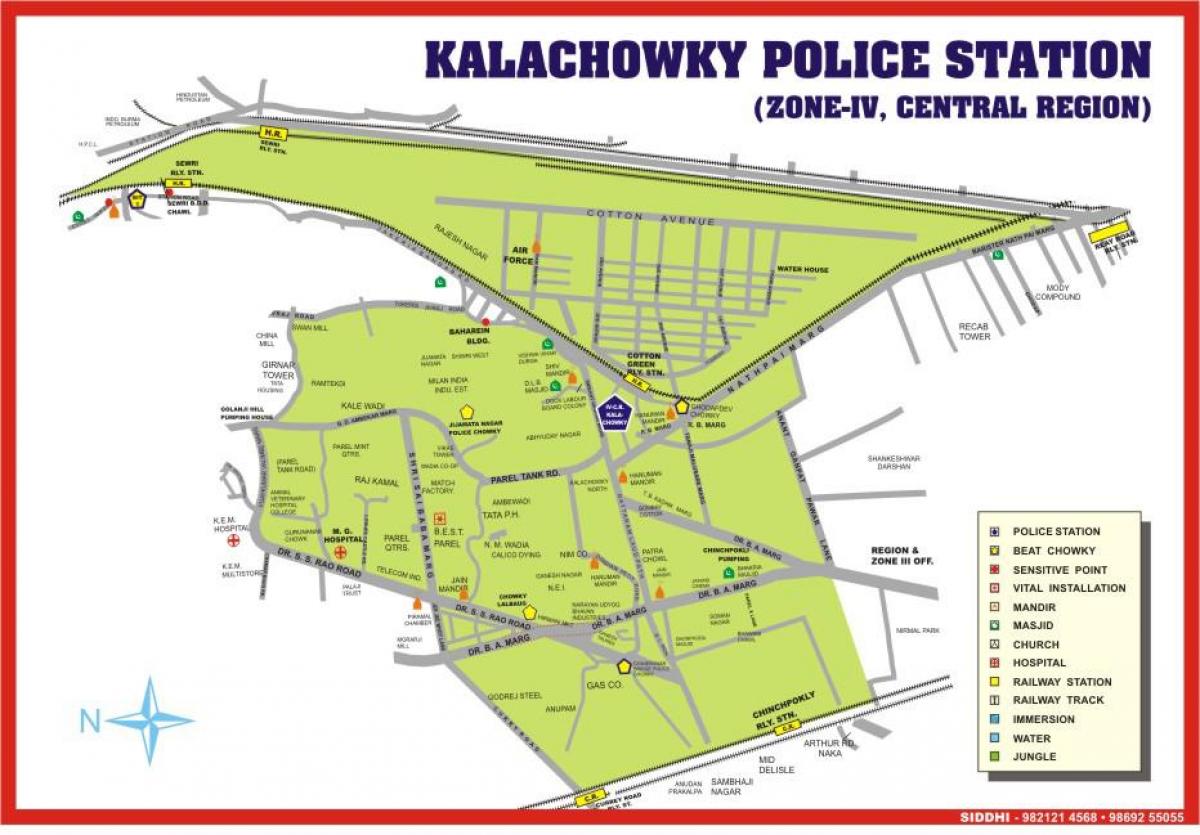 kort over Kalachowki Mumbai