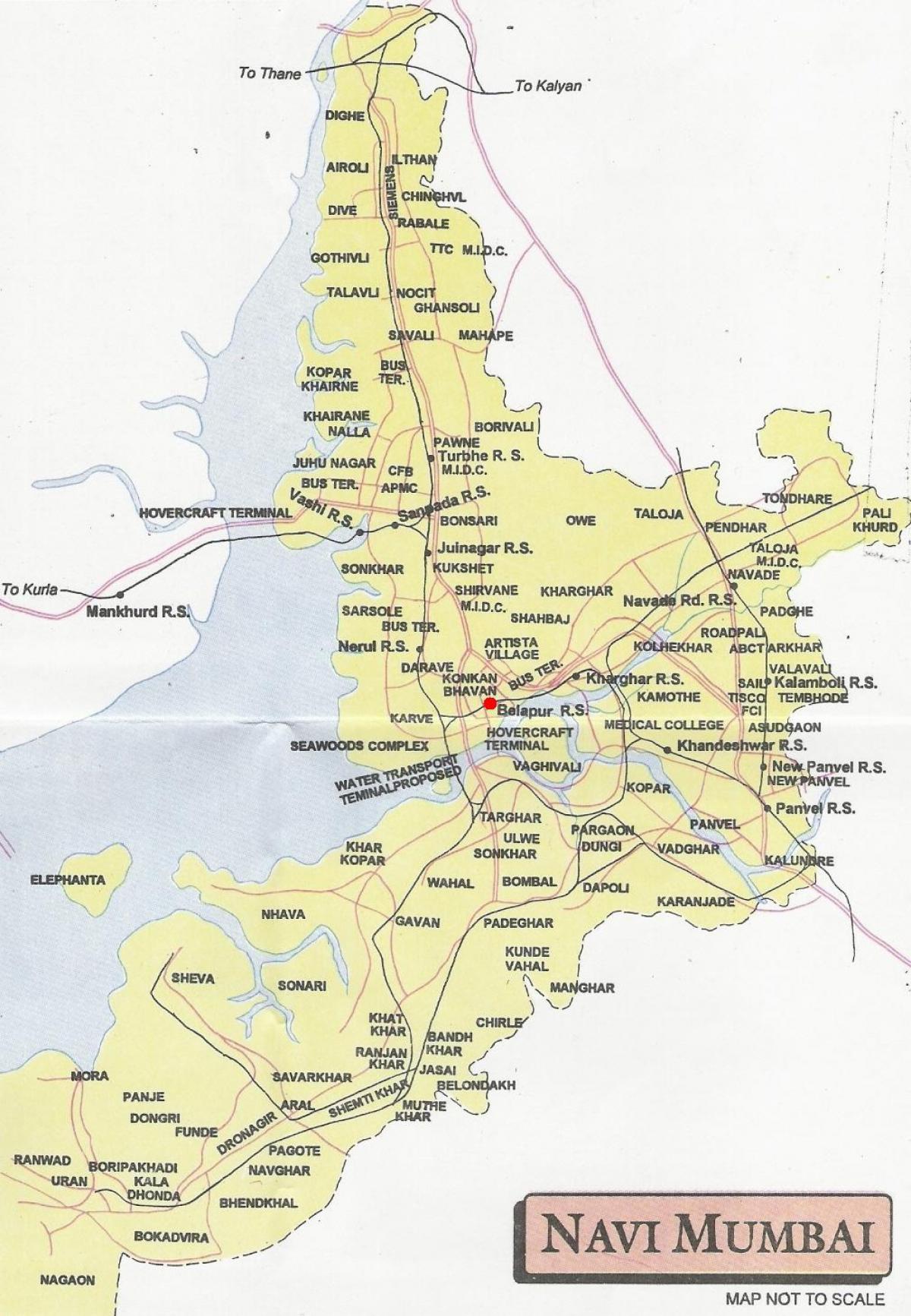 kort over navi Mumbai city