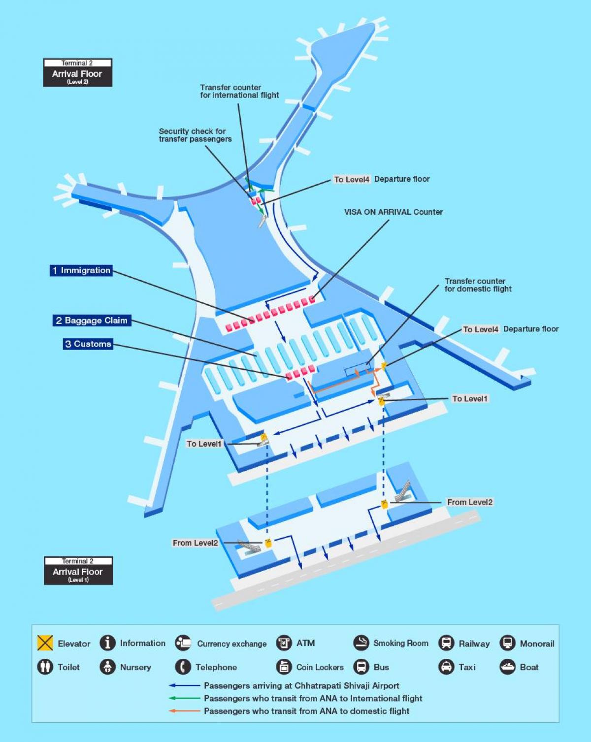 kort over Mumbai international airport