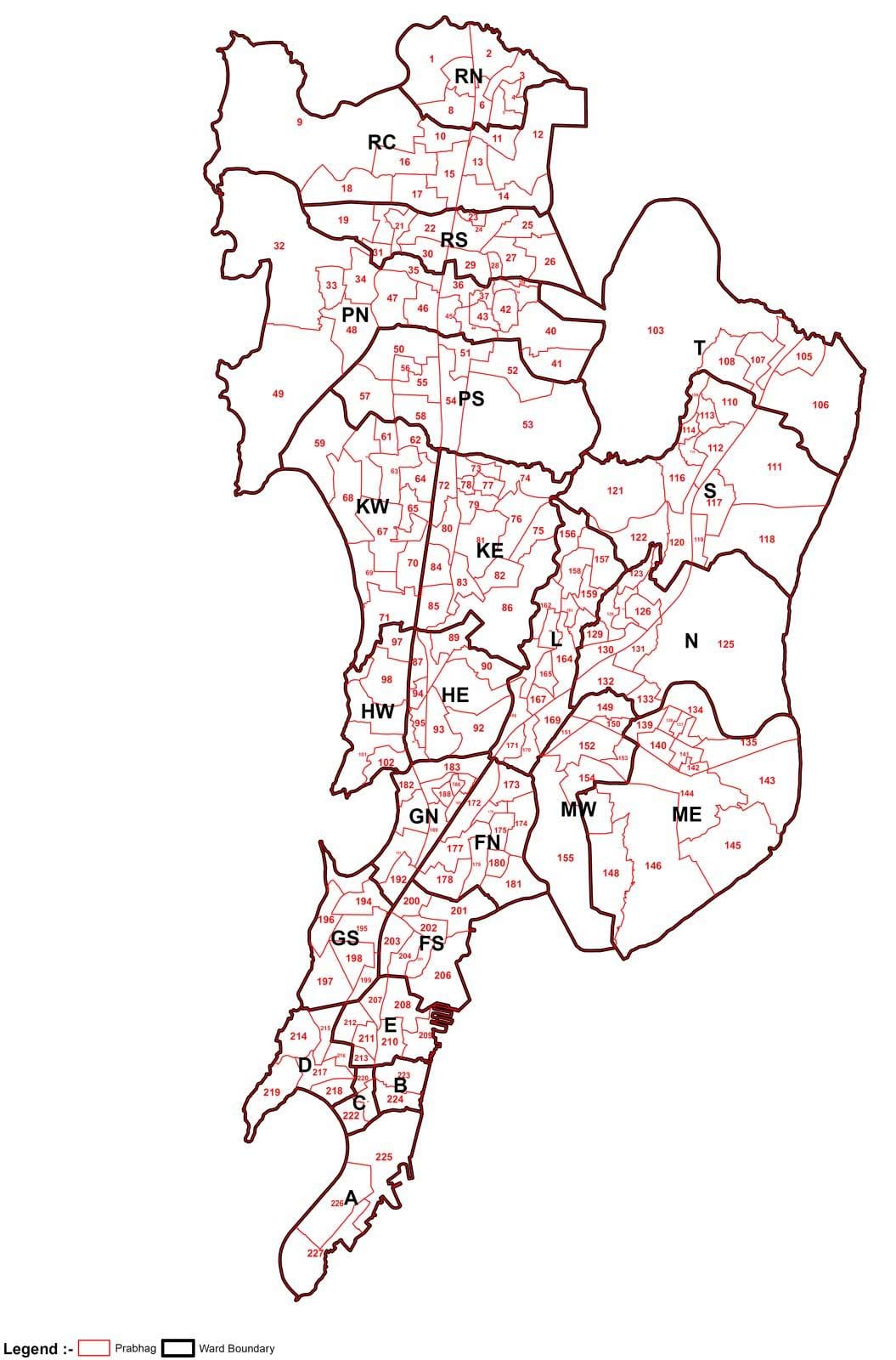 Mumbai kort område klog