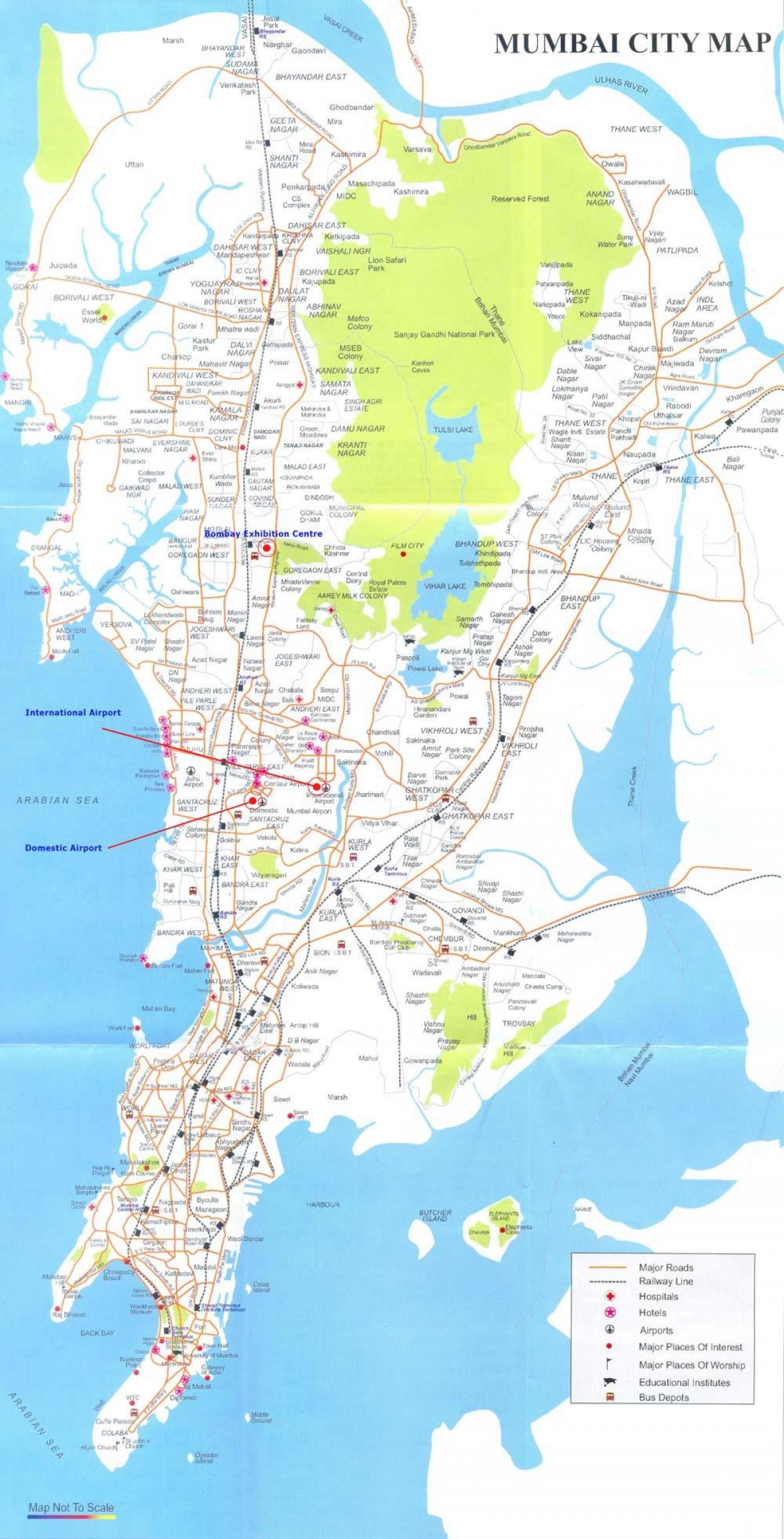 kort over Mumbai thane