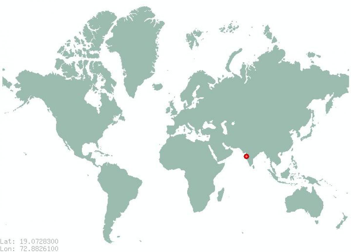 Mumbai på verdenskortet