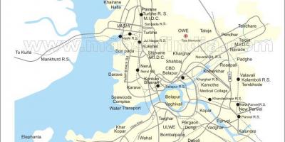Kort over nye Mumbai